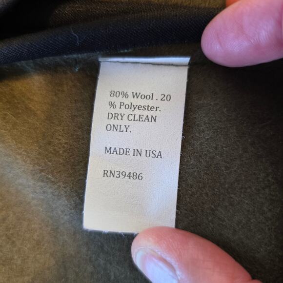 Natalia Romano Jacket Women's XS Olive Green Black Trim Asymmetrical Hem Career - Picture 7 of 12